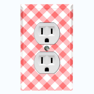 Patterned 1 - Gang Duplex Outlet Standard Wall Plate