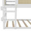 Space-Saving Twin Bunk Bed with Integrated Storage and Rattan Safety Guard-129422253