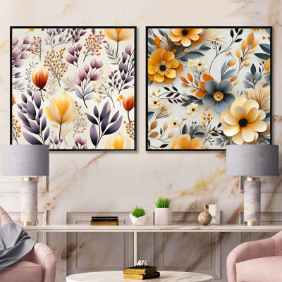 Ambroise - Floral Square Collage Set Of 2