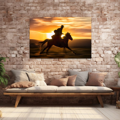 Chasing Hope Abstract Contemporary Horse Animal Landscape Wall Art Print