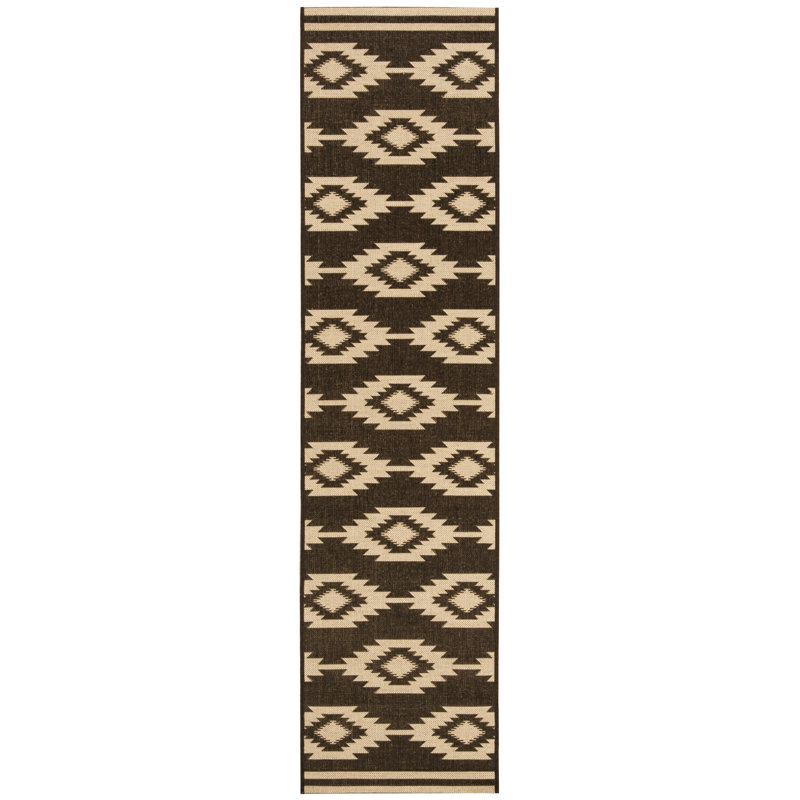Tapis intérieur / extérieur Rohde Southwestern, Tapis de couloir 2 pi 2 po x 8 pi