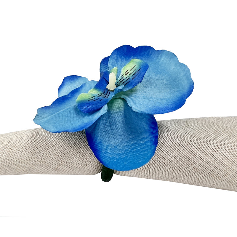 Plastic, Fabric Napkin Ring, Blue