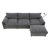96.5-inch L-Shaped Chenille Fabric Sectional Sofa with Storage Ottoman and Pockets-642616627