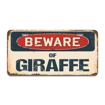 Cadre en aluminium Beware of Giraffe
