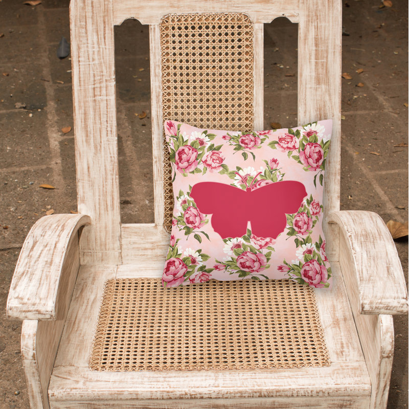  Coussin Butterfly Shabby Elegance, Rose