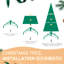 Arbre de Noël de 9 pi avec 2435 pointes mixtes en PE et branches, conception à charnières pour une installation rapide, installation classique de support en métal lourd, robuste