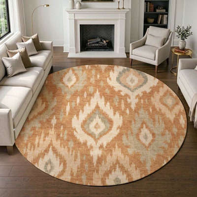 Tapis Chantille ACN3073 Ikat lavable à la machine pour intérieur/extérieur