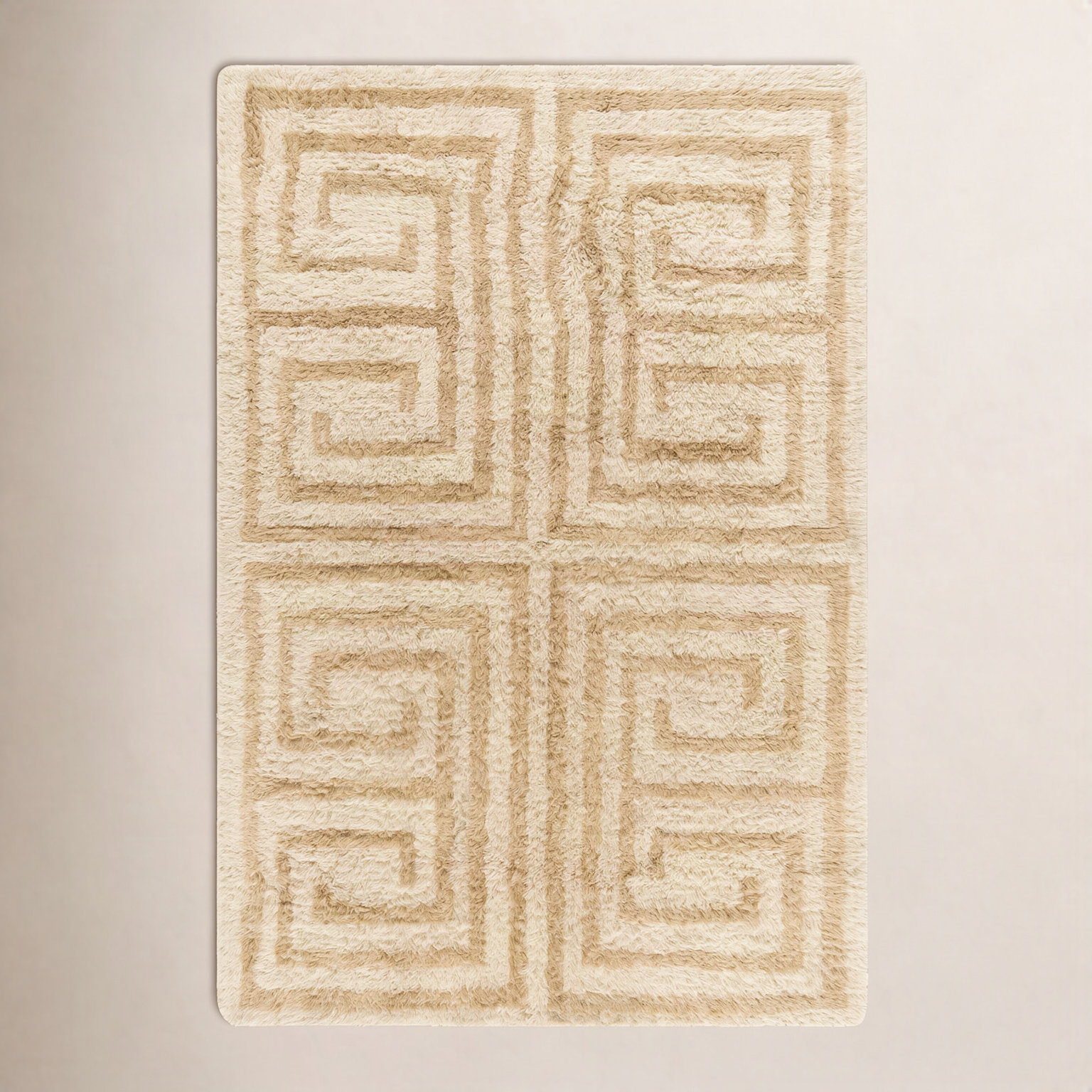 Anemone Hand-Tufted Geometric Shag Rug, Rectangle 9' x 12'