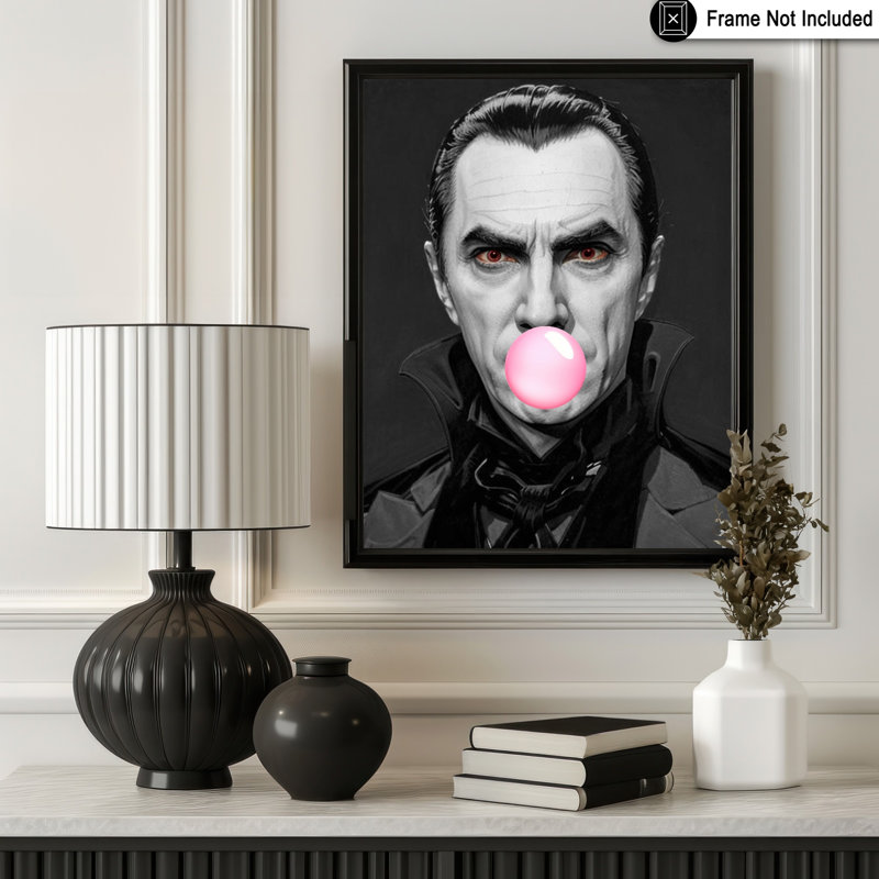 Rose gomme à bulles, Unframed, 24"H x 32"W, Poster