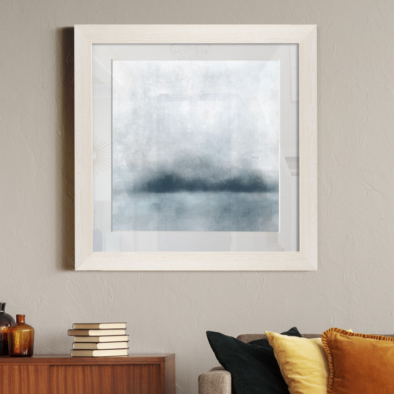 « Quiet Fog II », impression sur papier, H 31,5 po x l 31,5 po x P 1,5 po, Cadre blanc