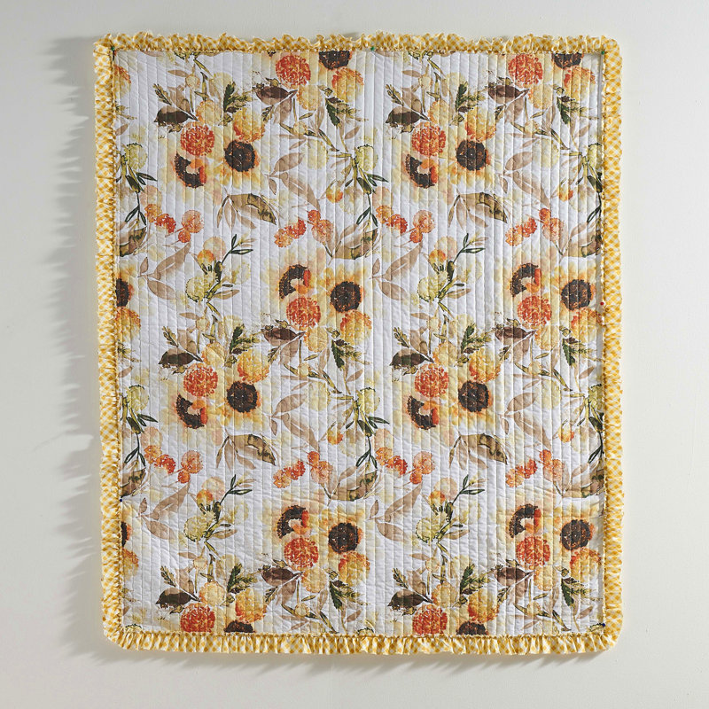 Somerset Floral Gingham Reversible Throw Blanket