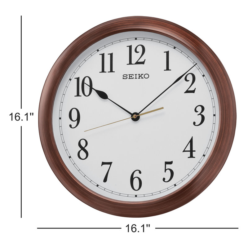 QXA598BLH Wall Clock, Brown