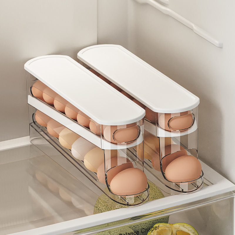 Distributeur automatique d'œufs sur roulettes 2 couches avec couvercle 1 pièce