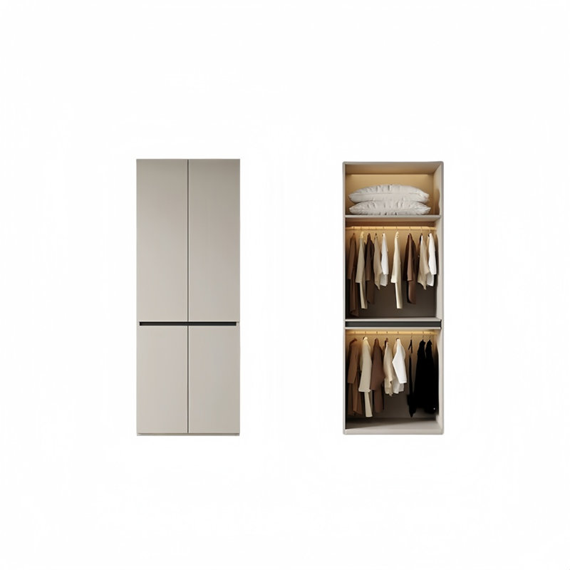 Modern Simple Segmented Wardrobe, 94.49" H x 27.56" W x 23.62" D