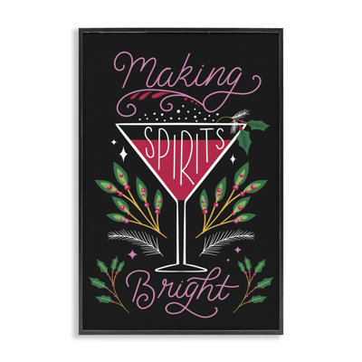 «Made Spirits Bright Martini Canvas» par Louise Allen Designs