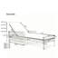 Chaise longue inclinable d'extérieur en rotin tressé de 77,50 pouces de long-197973848