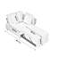 Canapé-lit convertible avec dossier réglable et fauteuil inclinable avec canapé-lit à roulettes, tissu de lin moderne pour le salon pour les espaces restreints, noir