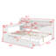 Lit de jour double avec tiroirs, USB et bureau-1707662395