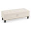 Élégant banc de rangement rembourré en lin et coton avec plateau rabattable-1901965152