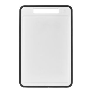  KitchenAid Classic Plastic Cutting Board with Perimeter Trench  and Non Slip Edges, Dishwasher Safe, 12 inch x 18 inch, White and Gray:  Home & Kitchen