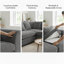 Jumbo Cord Upholstered Corner Sofa Small Back Cushion with Foot Stool -124794857-115617614