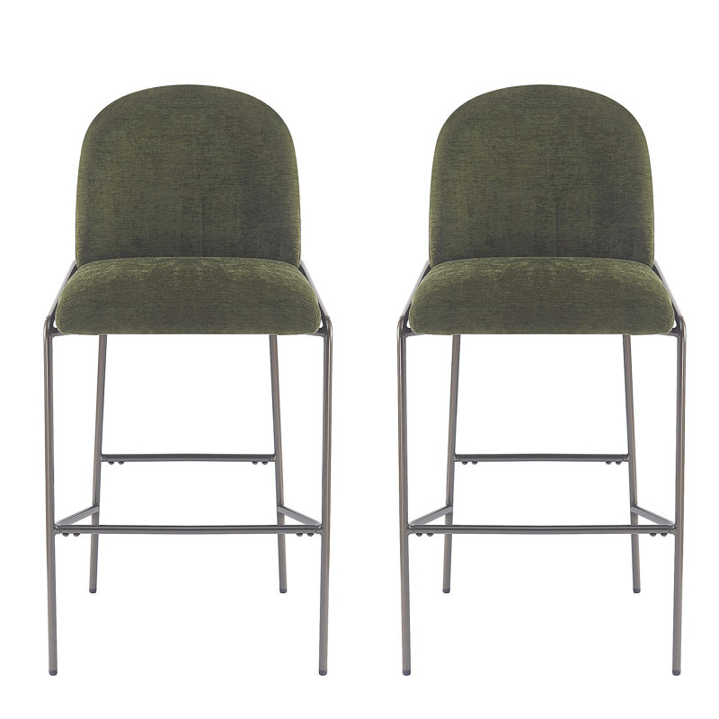 Ensemble de 2 tabourets de bar Galen, Vert