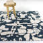 Tapis bleu / crème Mila-1091683762