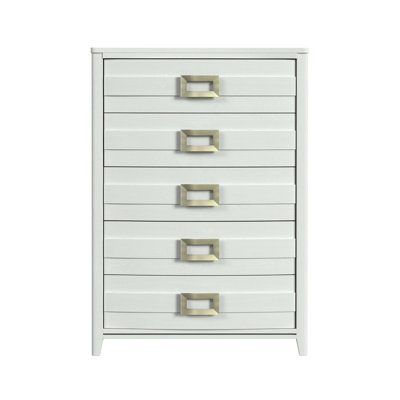 Rosston 5-Drawer Chest in White