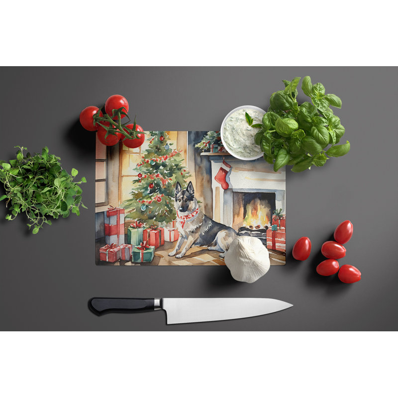 Planche à découper en verre de Noël