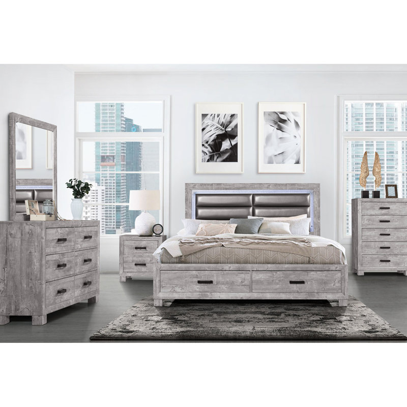 Inspiré de très grand lit gris en gris avec amplement de rangement et fonctionnel