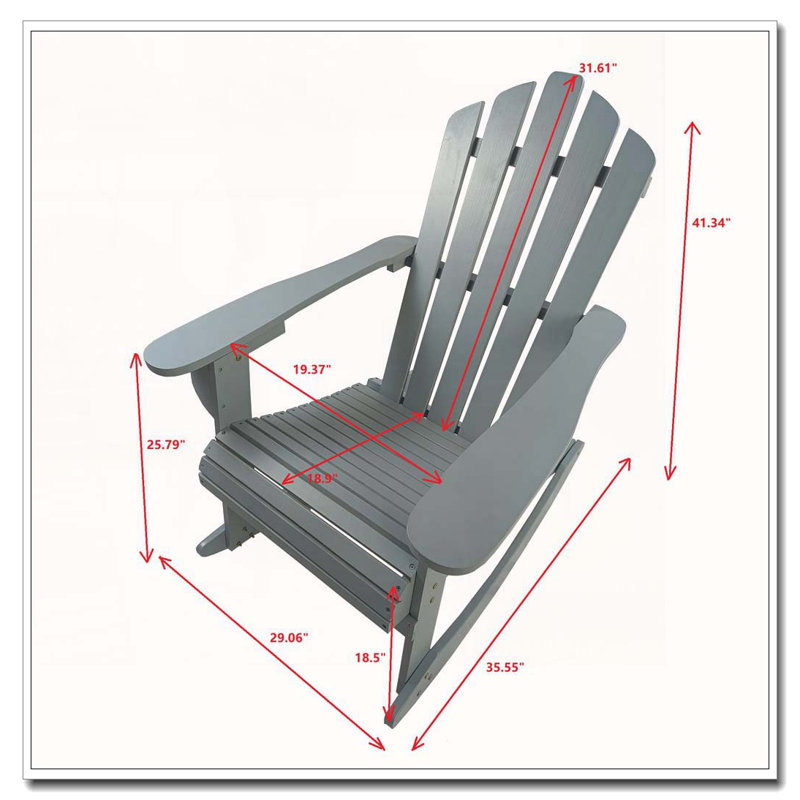 Chaise Adirondack inclinable en bois