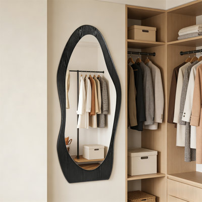 Full Body Mirror, Full Body Mirror, Irregular Wave Shape, Suitable For Long Floor Mirrors In Dressing Rooms, Bedrooms, Living Rooms