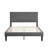 Upholstered Full Size Headboard Bed Frame, Mattress Foundation With Strong Wood Slats, Gray, No Box Spring Required, Easy Assembly, 500 Lbs Max Weight Bearing Restraint Limit Capacity Modern