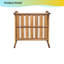Chaise longue d'extérieur Mid-Century moderne - Structure en bois de teck massif avec coussins en polyester résistant aux intempéries - Patio, jardin ou balcon