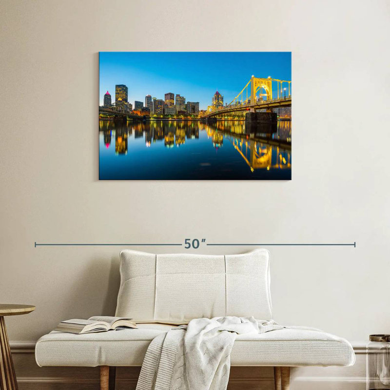 Sireci Downtown Pittsburgh Skyline, 24" H x 36" W