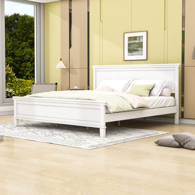 Wood Platform Bed with Under-Bed Storage