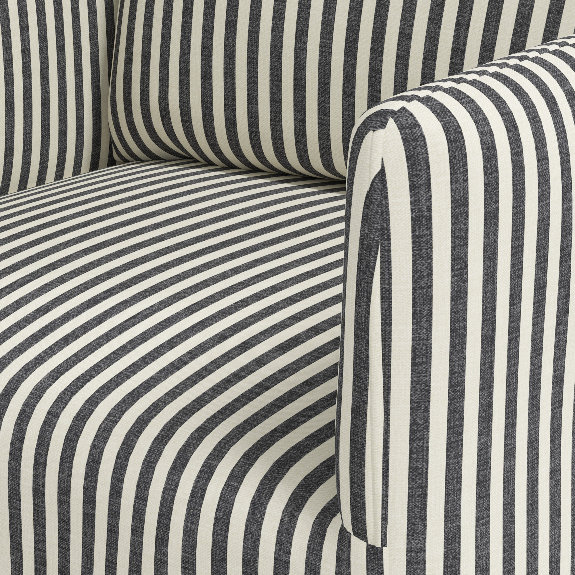 Stoffer Home x Cloth and Co. Lindy Dining Chair, Jane Stripe Carbon