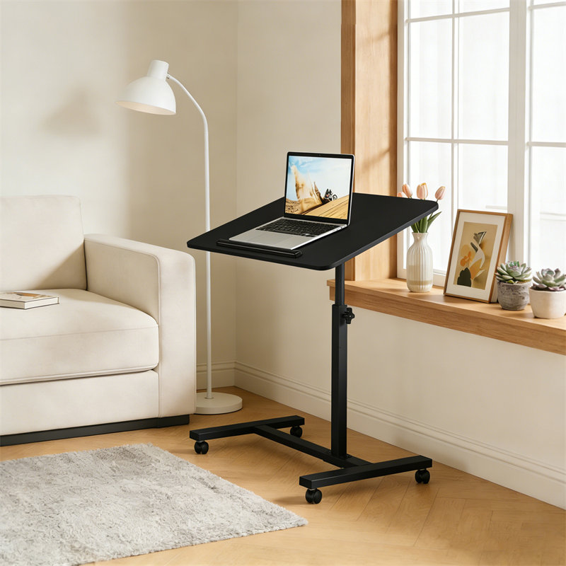 Table d'appoint à hauteur réglable avec roulettes