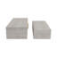 Boîte décorative rectangulaire avec couvercle pour la décoration intérieure - Boîtes de rangement élégantes pour souvenirs et organisateur de coiffeuse - Lot de 2, 30,5 cm et 35,5 cm, ivoire et or