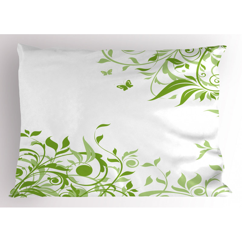 Spring Polyester Floral Sham Set, Queen