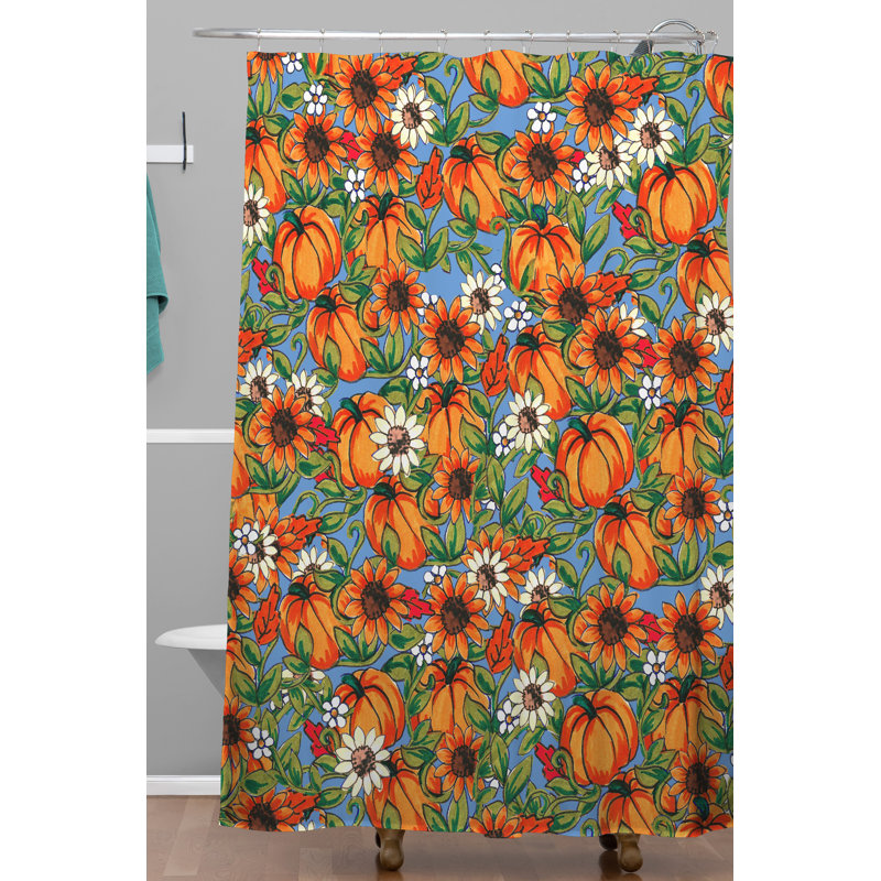 Rideau de douche simple citrouille harvest
