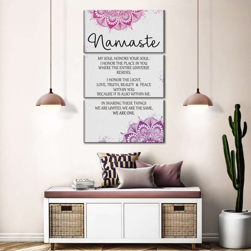 Impression sur toile multicolore Namaste Sens, H 45 po x l 28 po x P 1,25 po