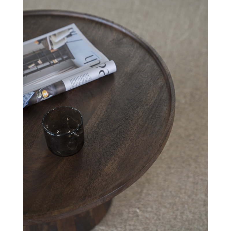 Ron Solid Wood Coffee Table, 15" H x 26" L x 26" W
