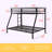  Labriola Twin over Full Bunk Metal Bed with Ladders, Noise Free-890842686