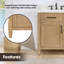 Base de meuble-lavabo double 59,2 po Solana en sapin vieilli