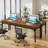 Stefnie 78.7" Extra Long Computer Desk, Writing Desk with 2 Drawers-1698047888
