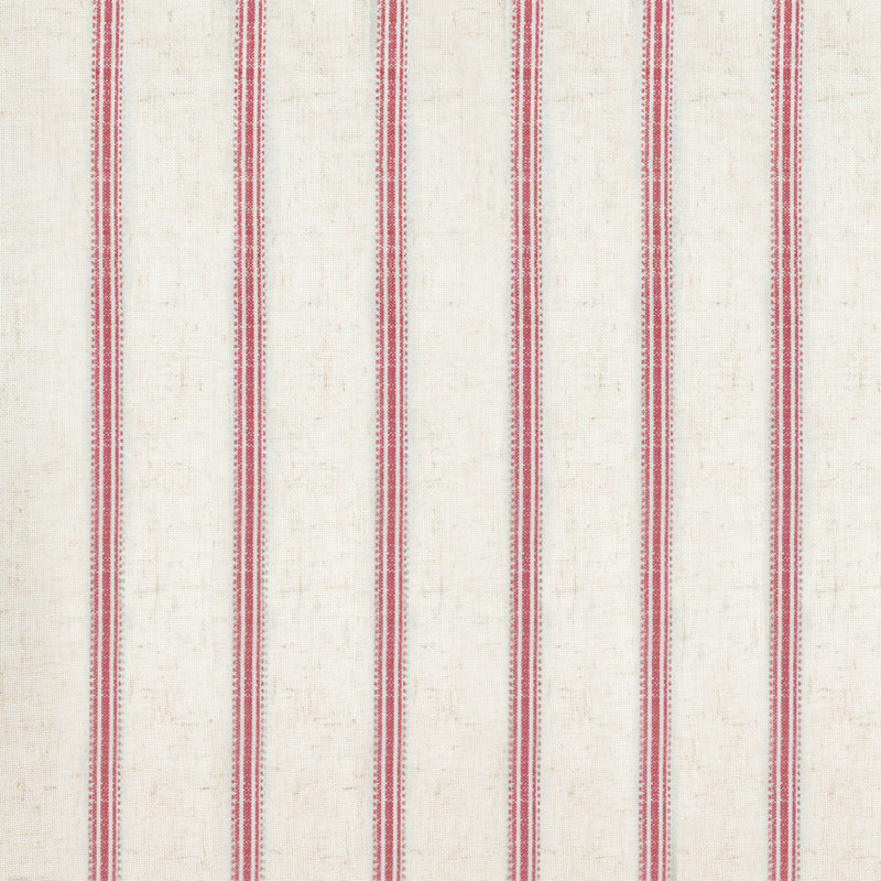 Farmhouse Striped Linen Blend Textured Light Filtering Semi Sheer Rod Pocket Back Tab Curtains, 52" W x 36" L, Navy