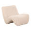 Fauteuil d'appoint en tissu beige moderne Spiro