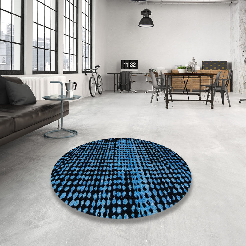 Abstract Indoor Rug, Round 5'