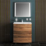 Katrinka 22.5'' Single Bathroom Vanity with Acrylic Top with Mirror